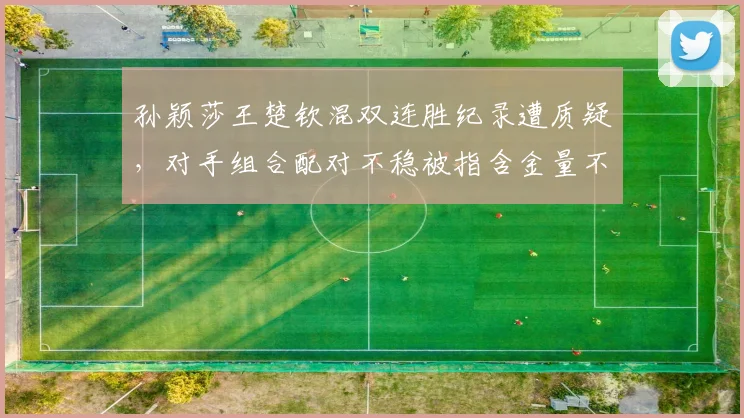 孙颖莎王楚钦混双连胜纪录遭质疑，对手组合配对不稳被指含金量不足